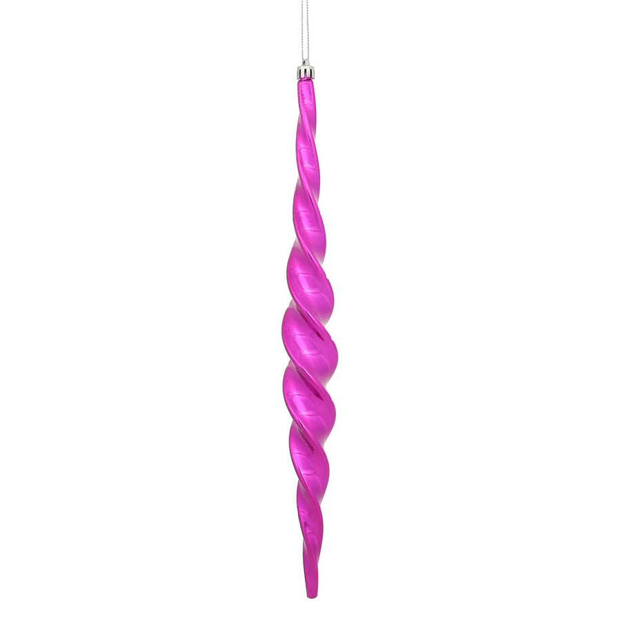 14.6" Fuchsia Shiny Spiral Icicle