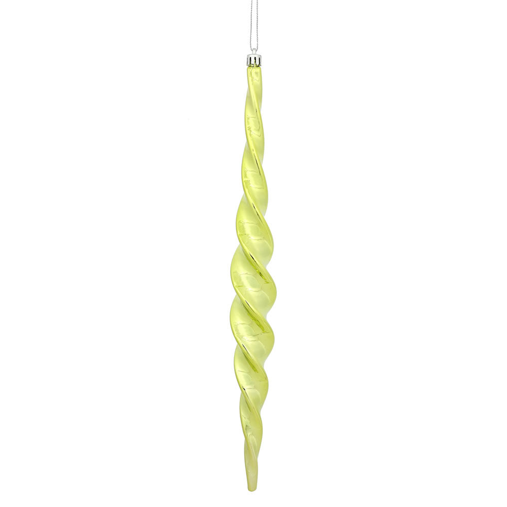 14.6" Lime Shiny Spiral Icicle
