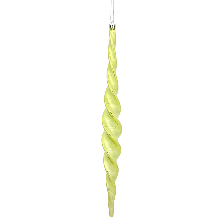 14.6" Lime Shiny Spiral Icicle