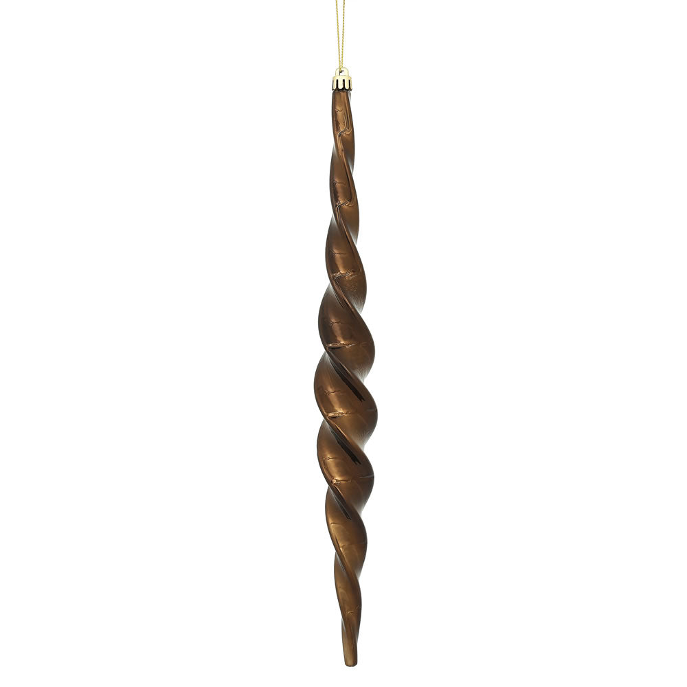 14.6" Chocolate Shiny Spiral Icicle