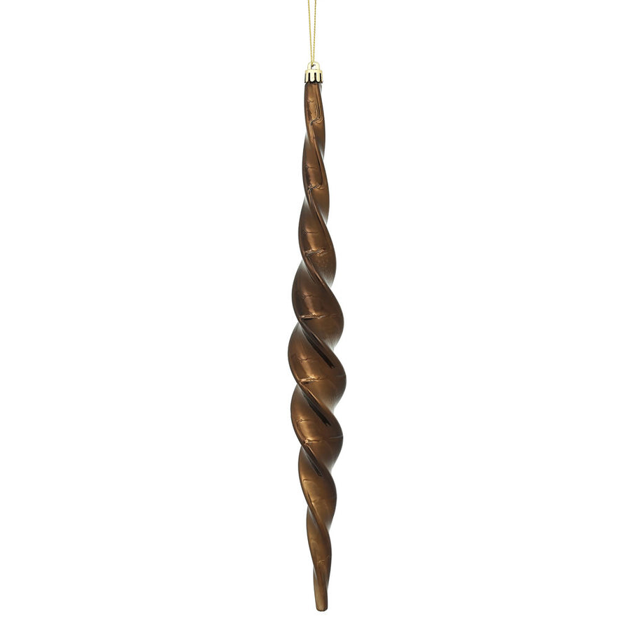 14.6" Chocolate Shiny Spiral Icicle