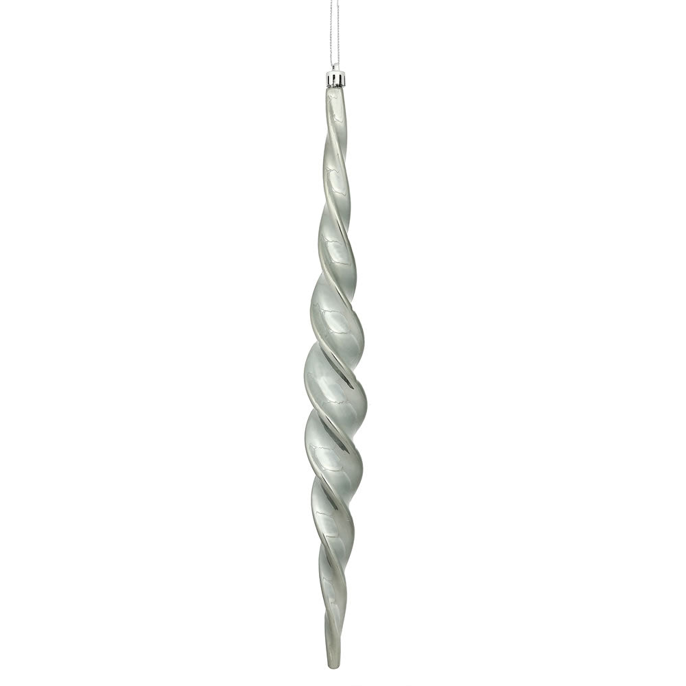14.6" Pewter Shiny Spiral Icicle