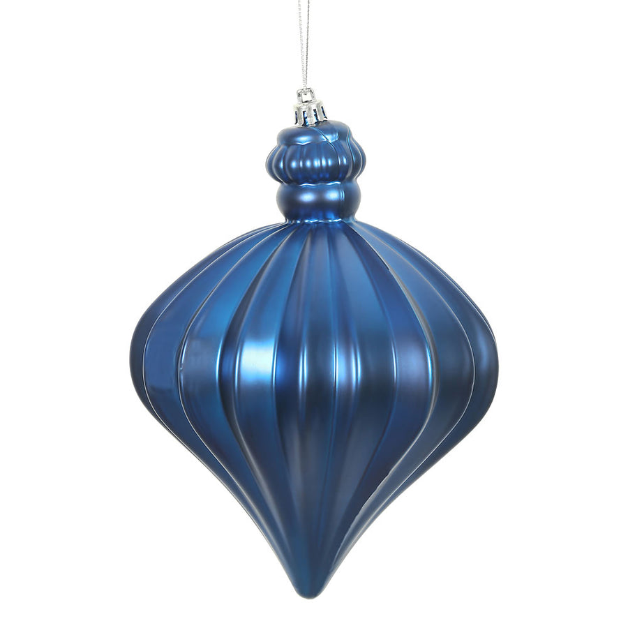6" Blue Matte Onion Drop