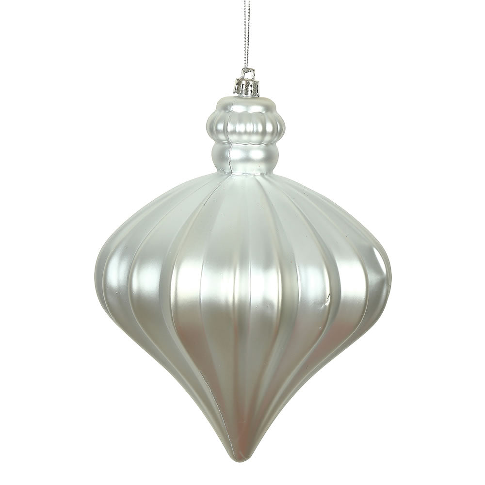 6" Silver Matte Onion Drop
