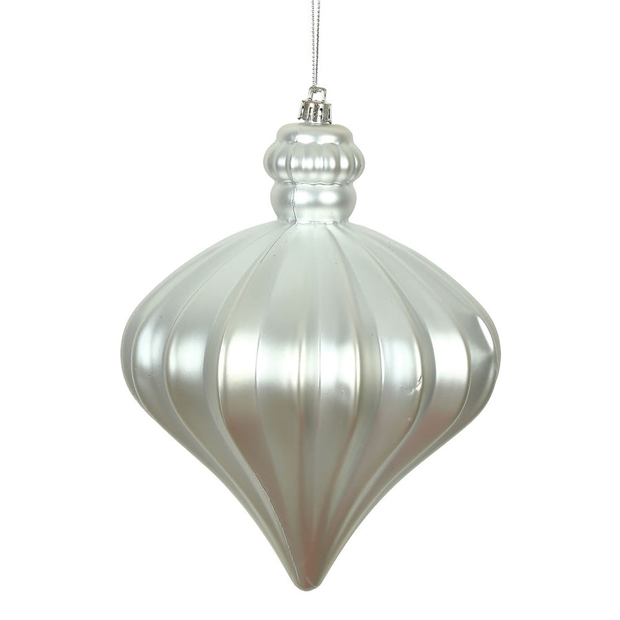 6" Silver Matte Onion Drop
