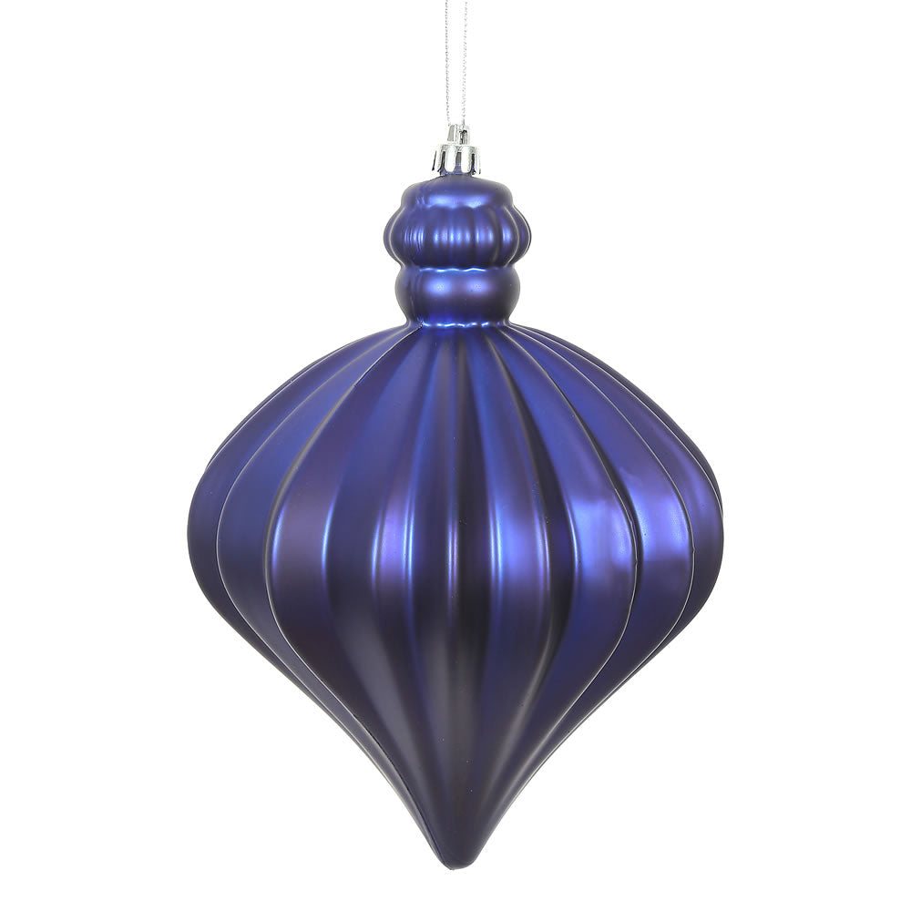 6" Cobalt Blue Matte Onion Drop