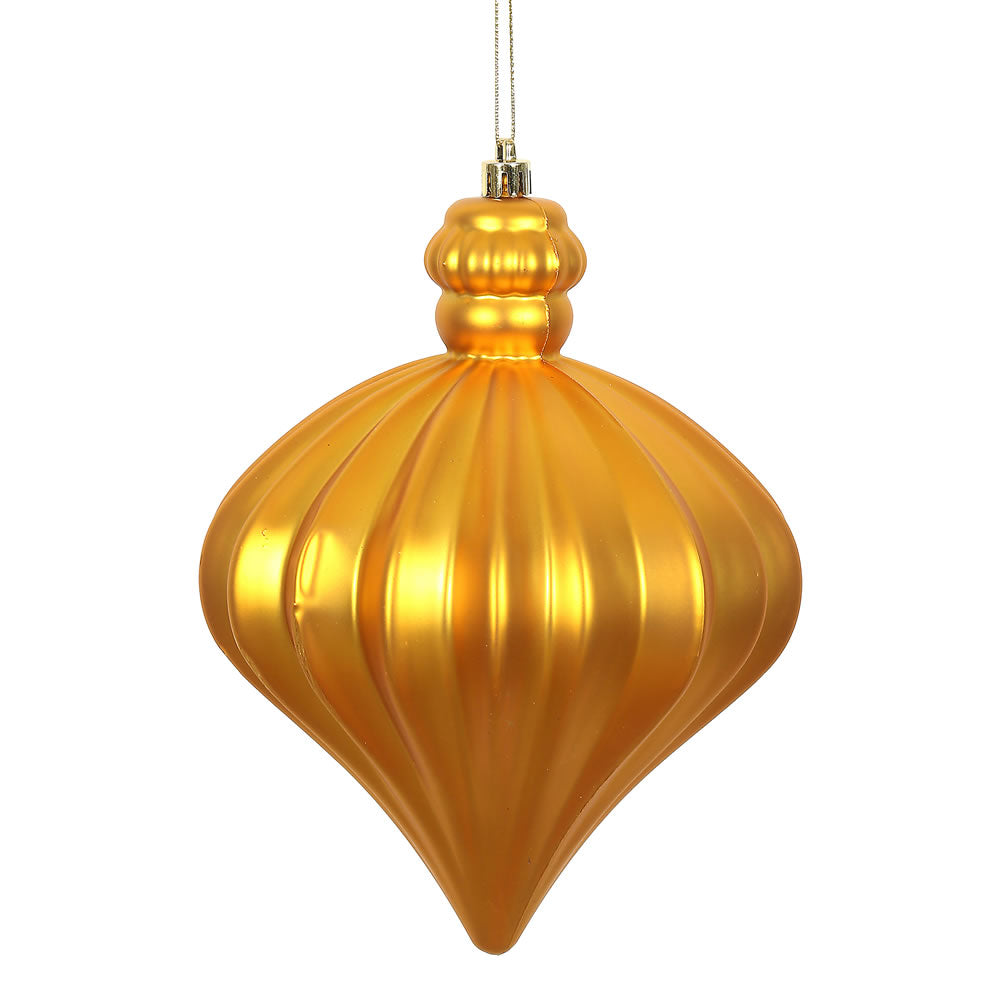 6" Ant. Gold Matte Onion Drop