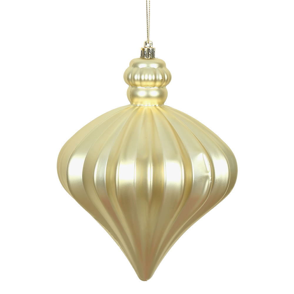 6" Champagne Matte Onion Drop