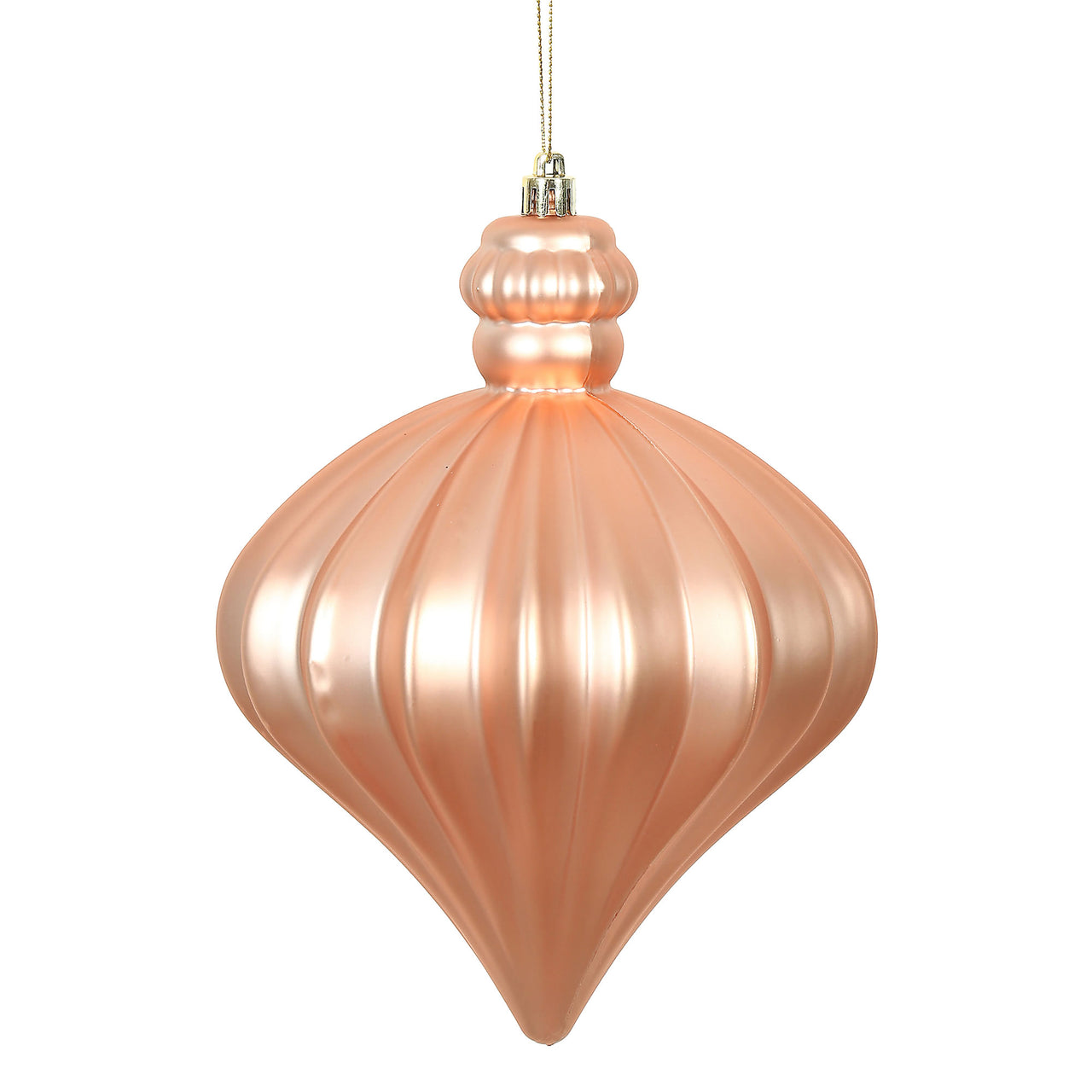 6" Rose Gold Matte Onion Drop