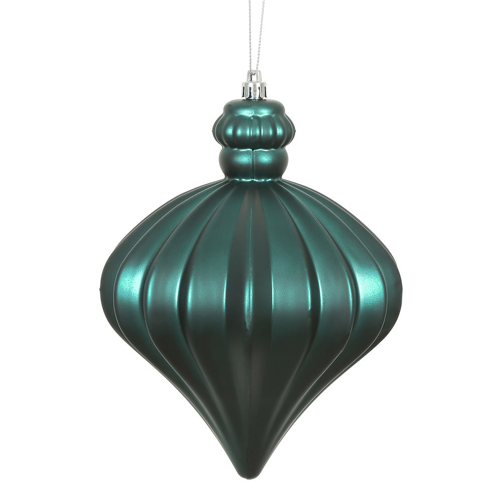 6" Sea Blue Matte Onion Drop