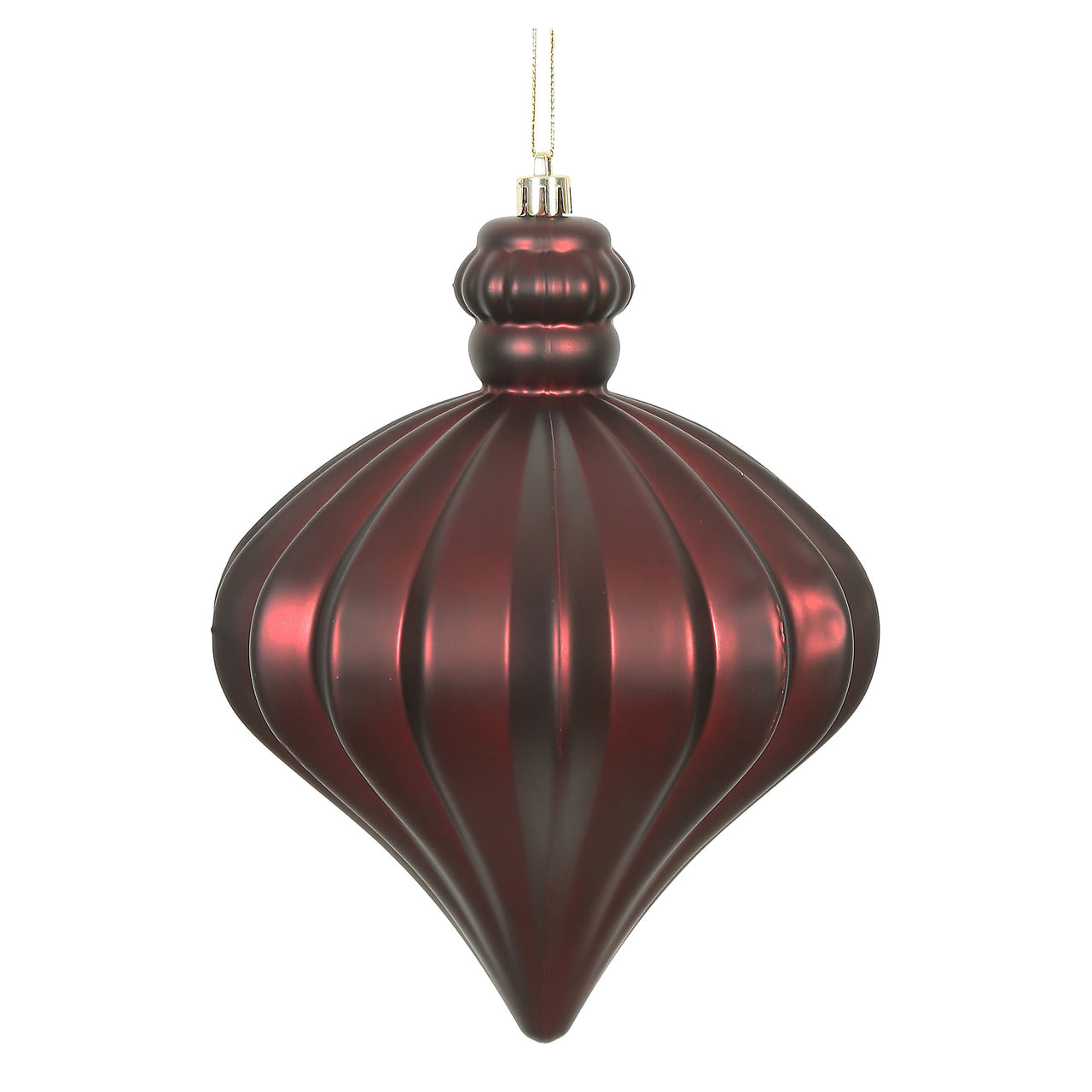 6" Burgundy Matte Onion Drop