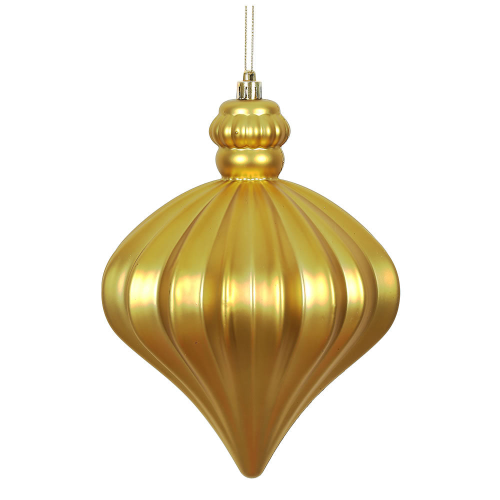 6" Gold Matte Onion Drop