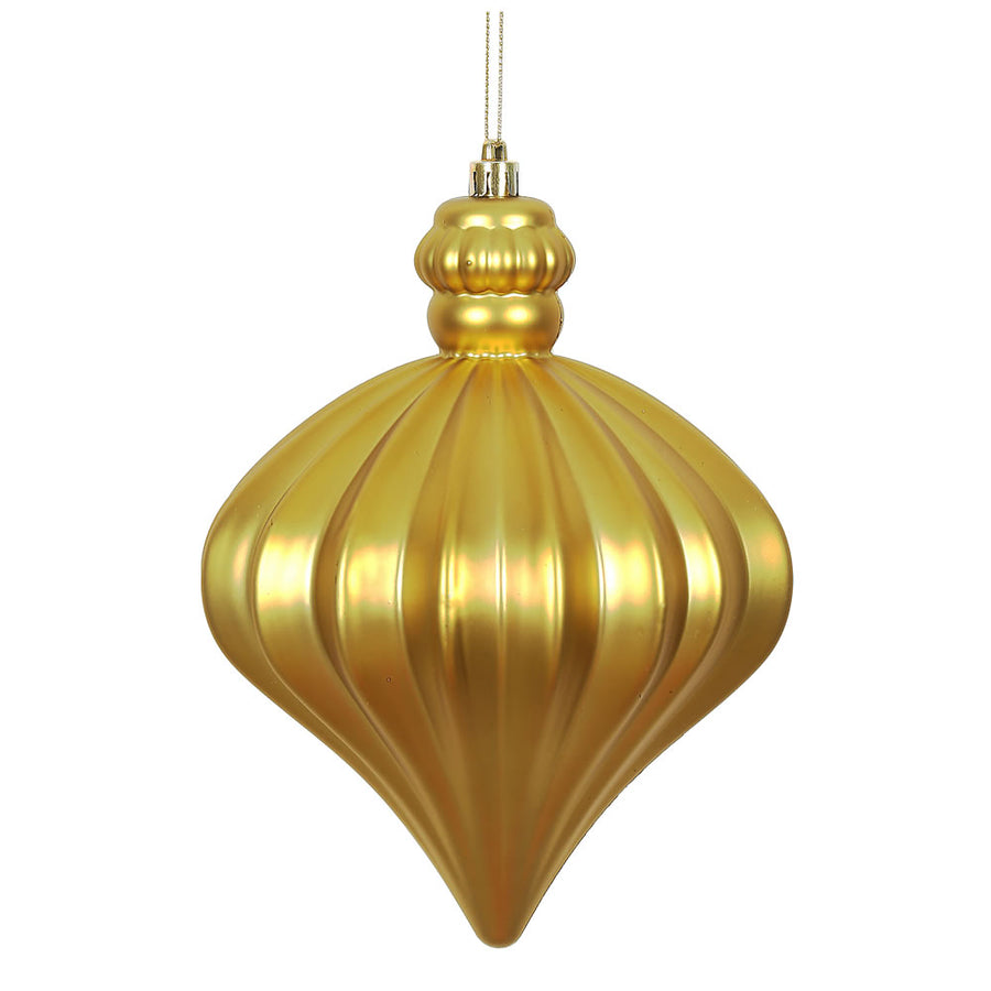 6" Gold Matte Onion Drop