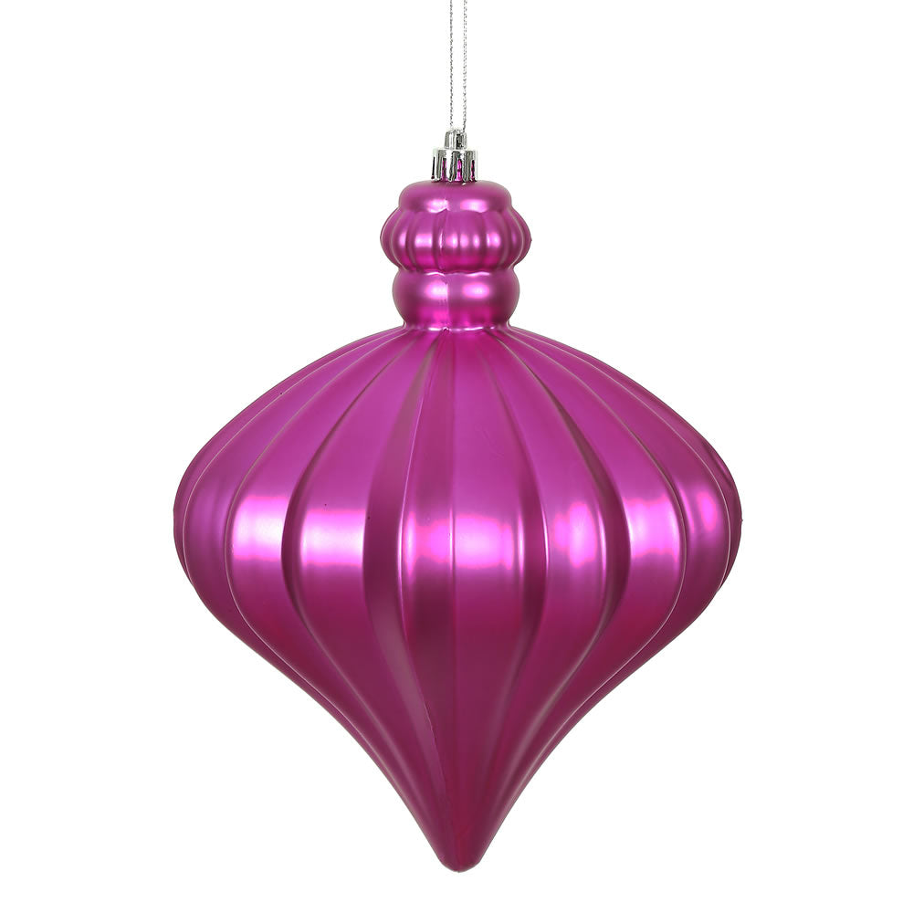 6" Fuchsia Matte Onion Drop