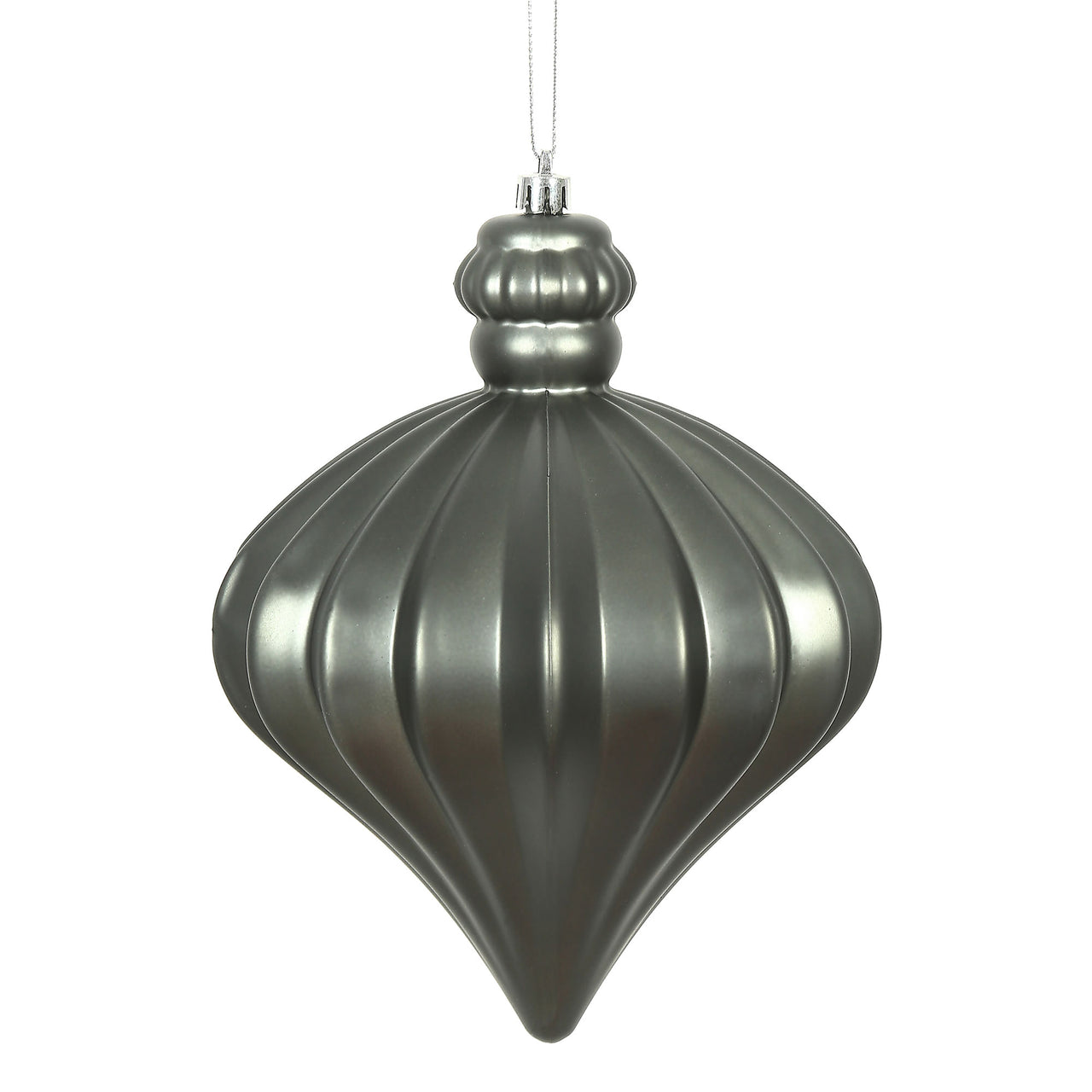 6" Pewter Matte Onion Drop
