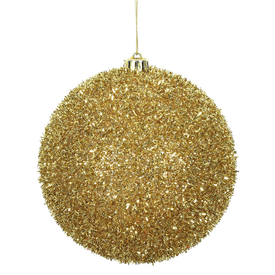 6" Gold Tinsel Ball