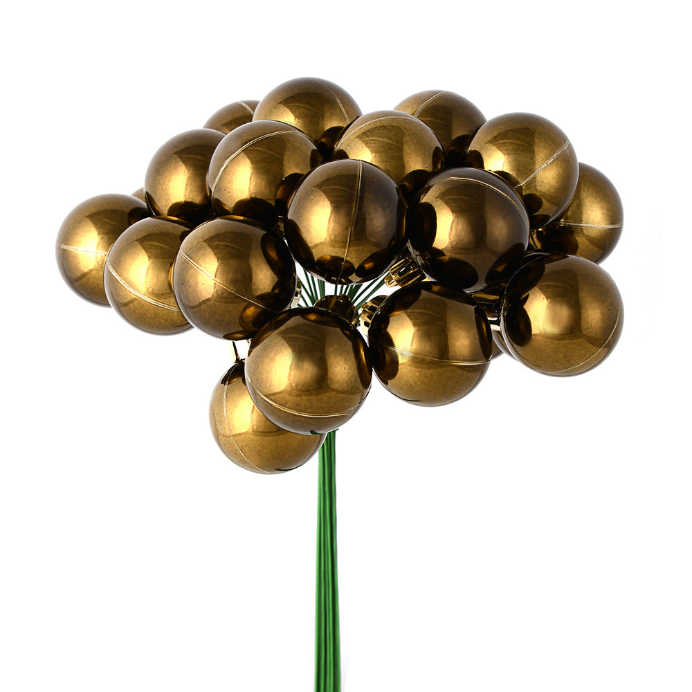 1" x 24pc Chocolate Shiny Ball Pick