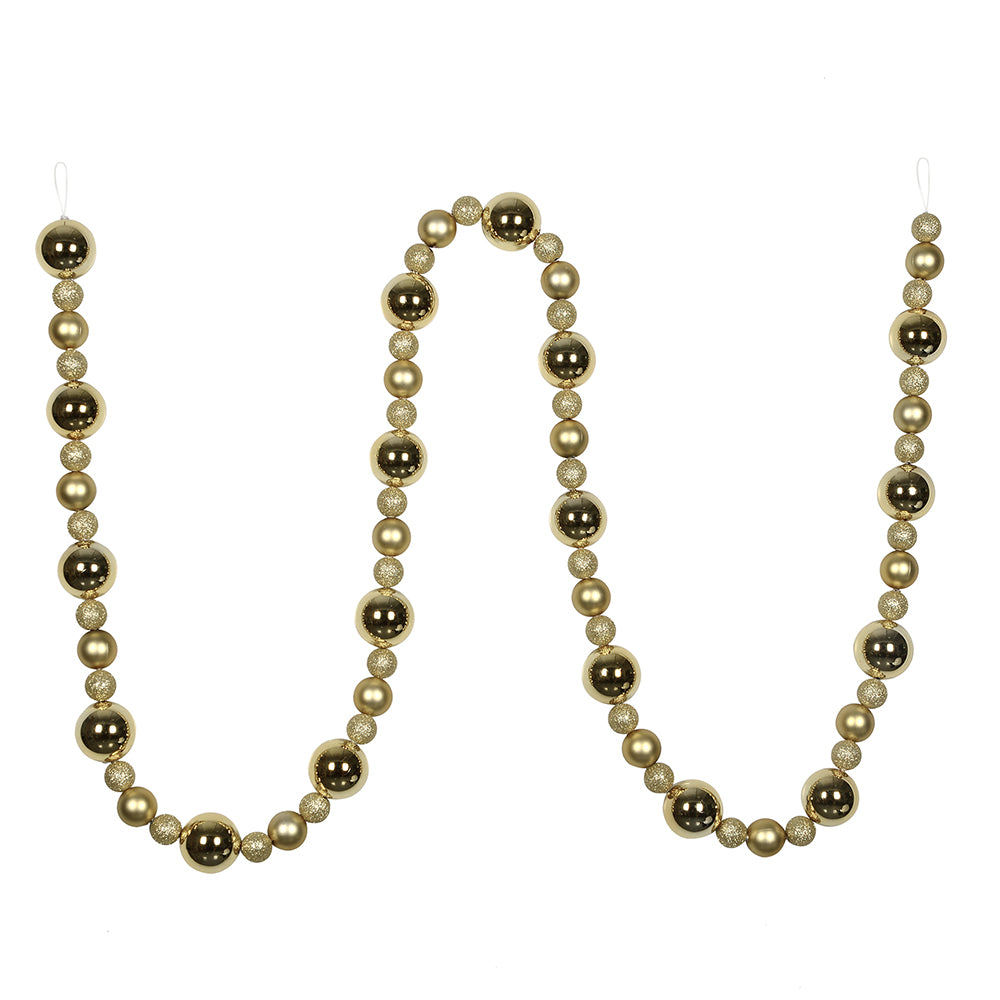 9' Champagne Assorted Ball Garland