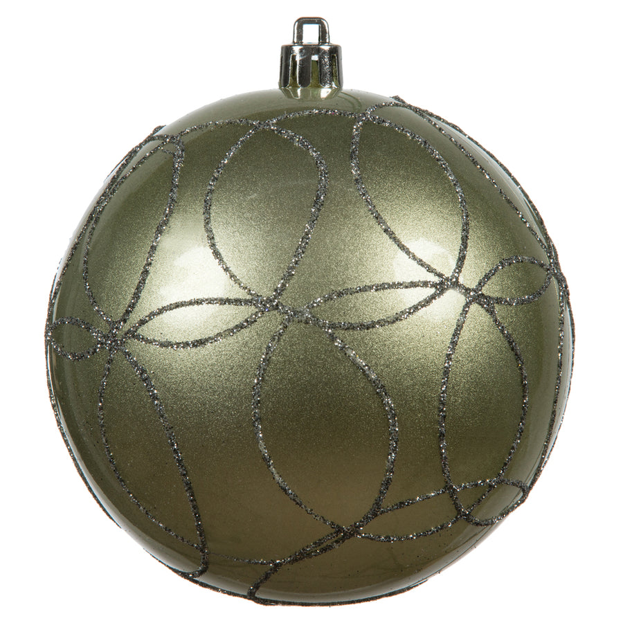 4" Limestone Candy Circle Glitter