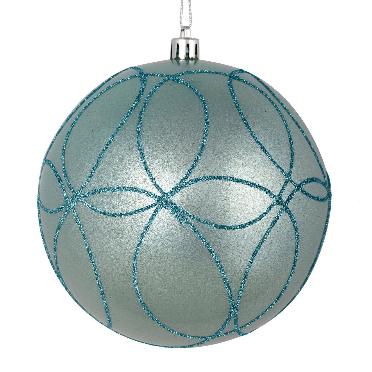 4" Baby Blue Candy Circle Glitter