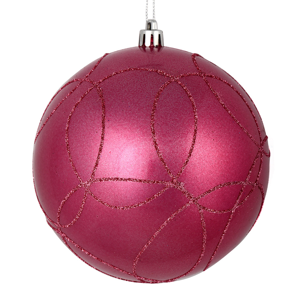 4.75" Mauve Candy Circle Glitter