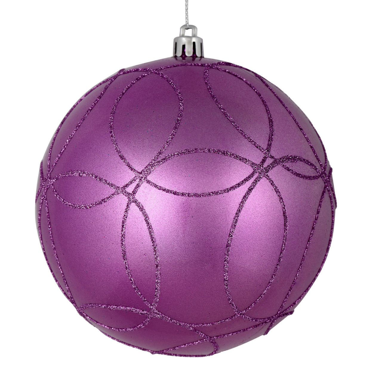 6" Orchid Candy Ball Circle Glitt