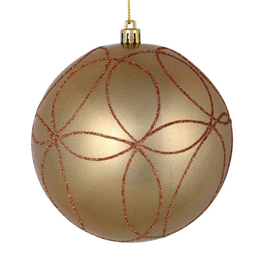 6" Café Latte Candy Circle Glitter