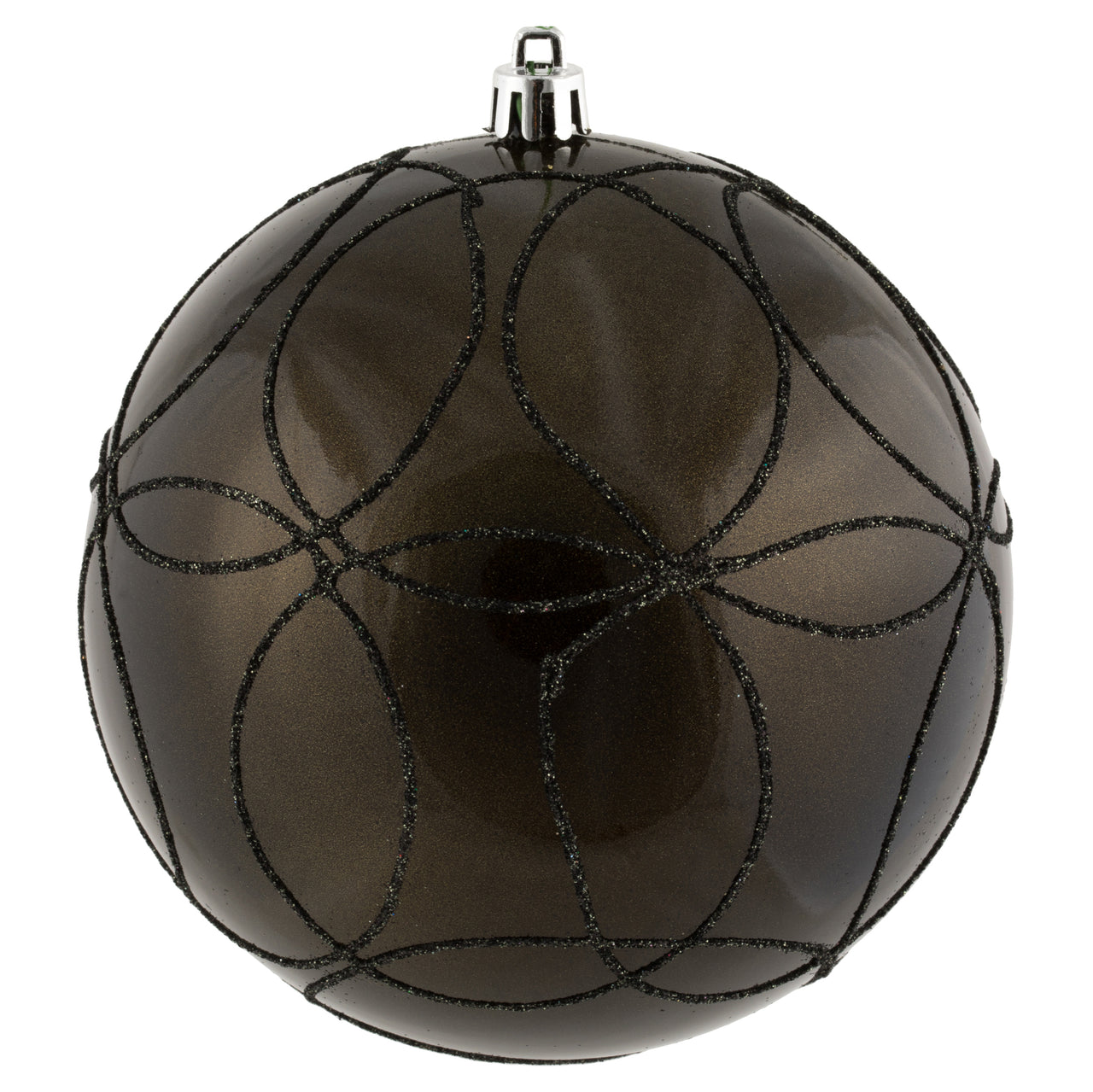4.75" Gunmetal Candy Circle Glitt