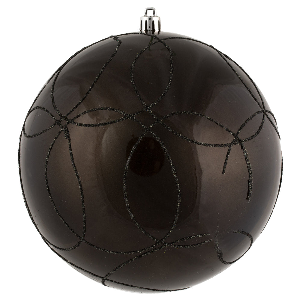 6" Gunmetal Candy Circle Glitter