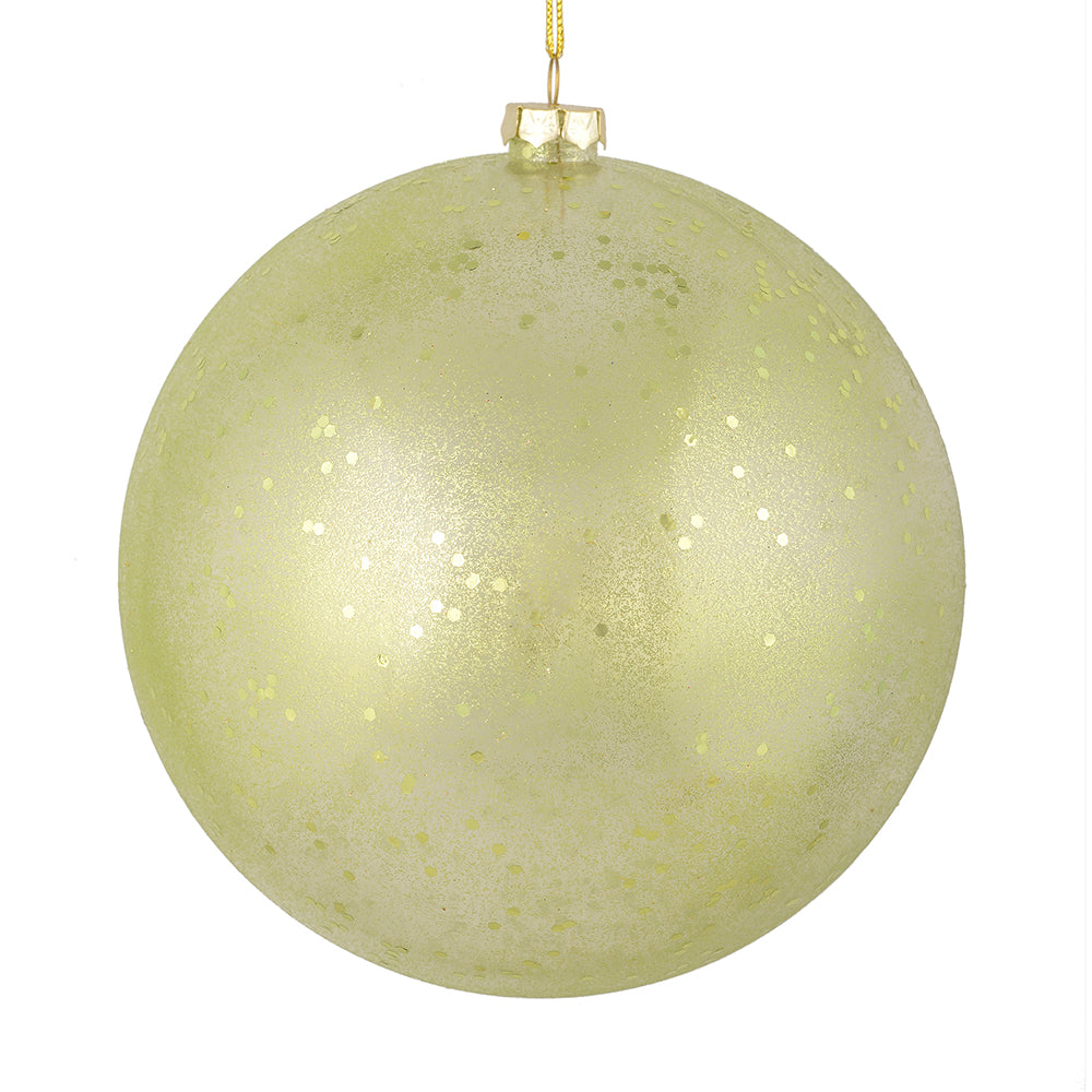 4.75" Celadon Glitter Clear Ball