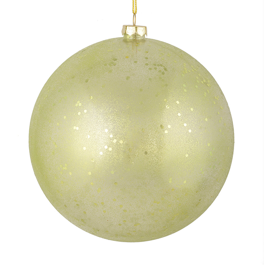 4.75" Celadon Glitter Clear Ball