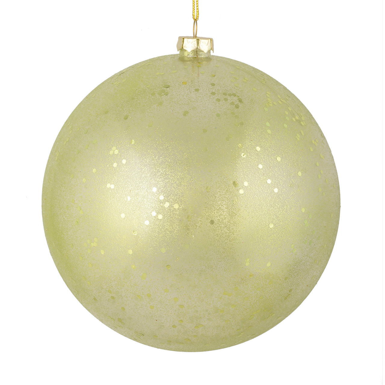 6" Celadon Glitter Clear Ball