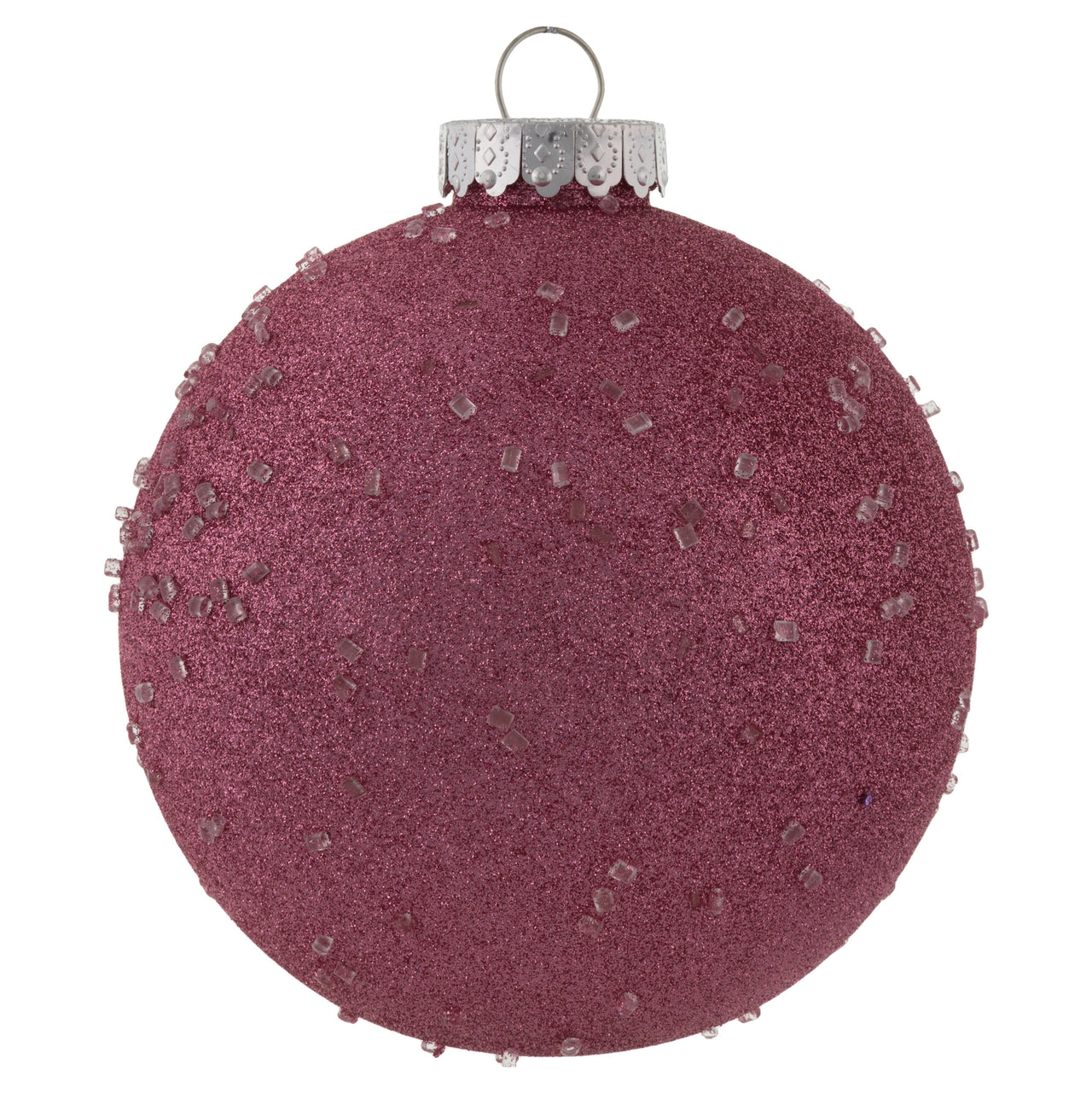 6" Mauve Ice Ball Ornament
