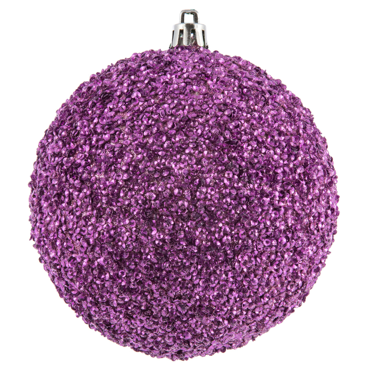 4" Pink Beaded Ball Drilled
