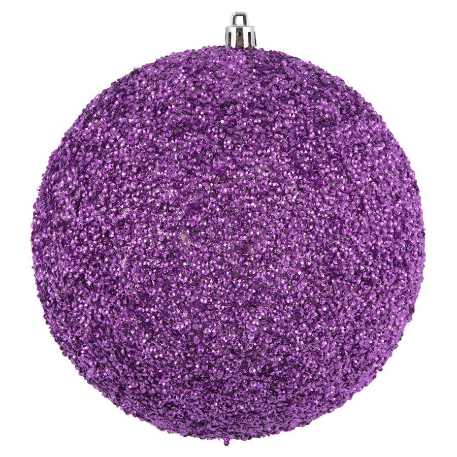 4.75" Orchid Beaded Ball Drilled