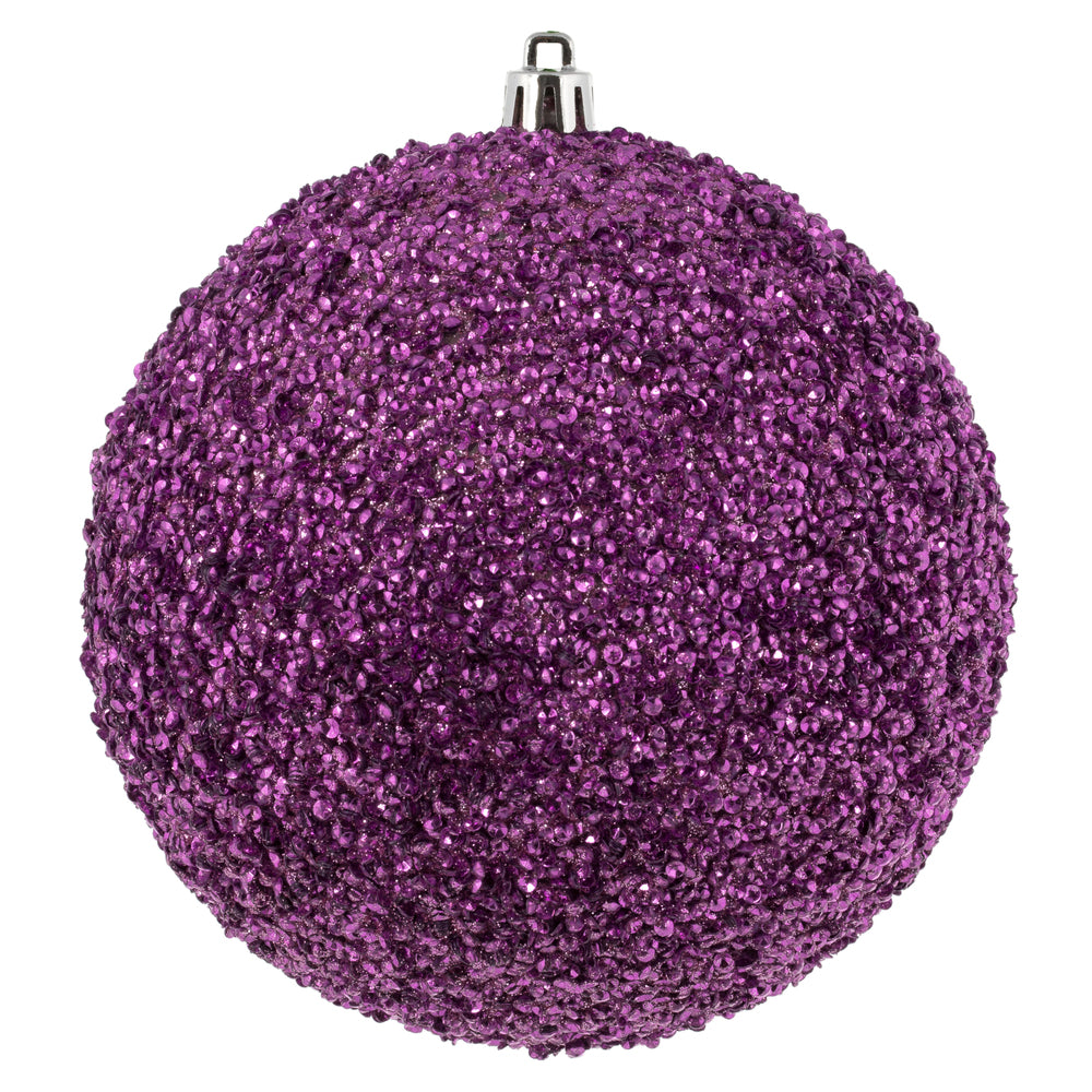 4.75" Pink Beaded Ball Drilled