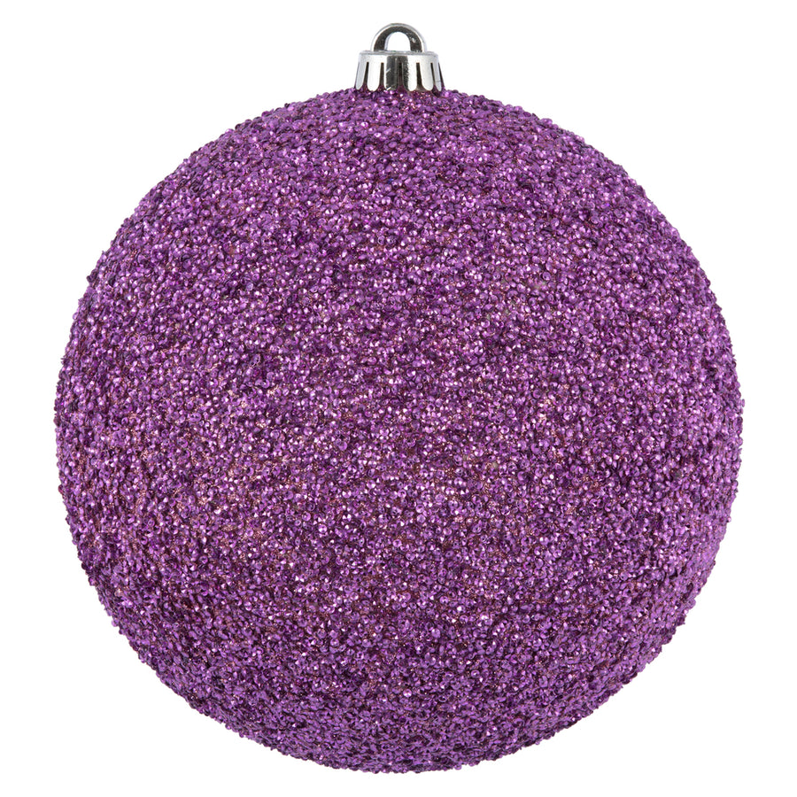 8" Mauve Beaded Ball Drilled