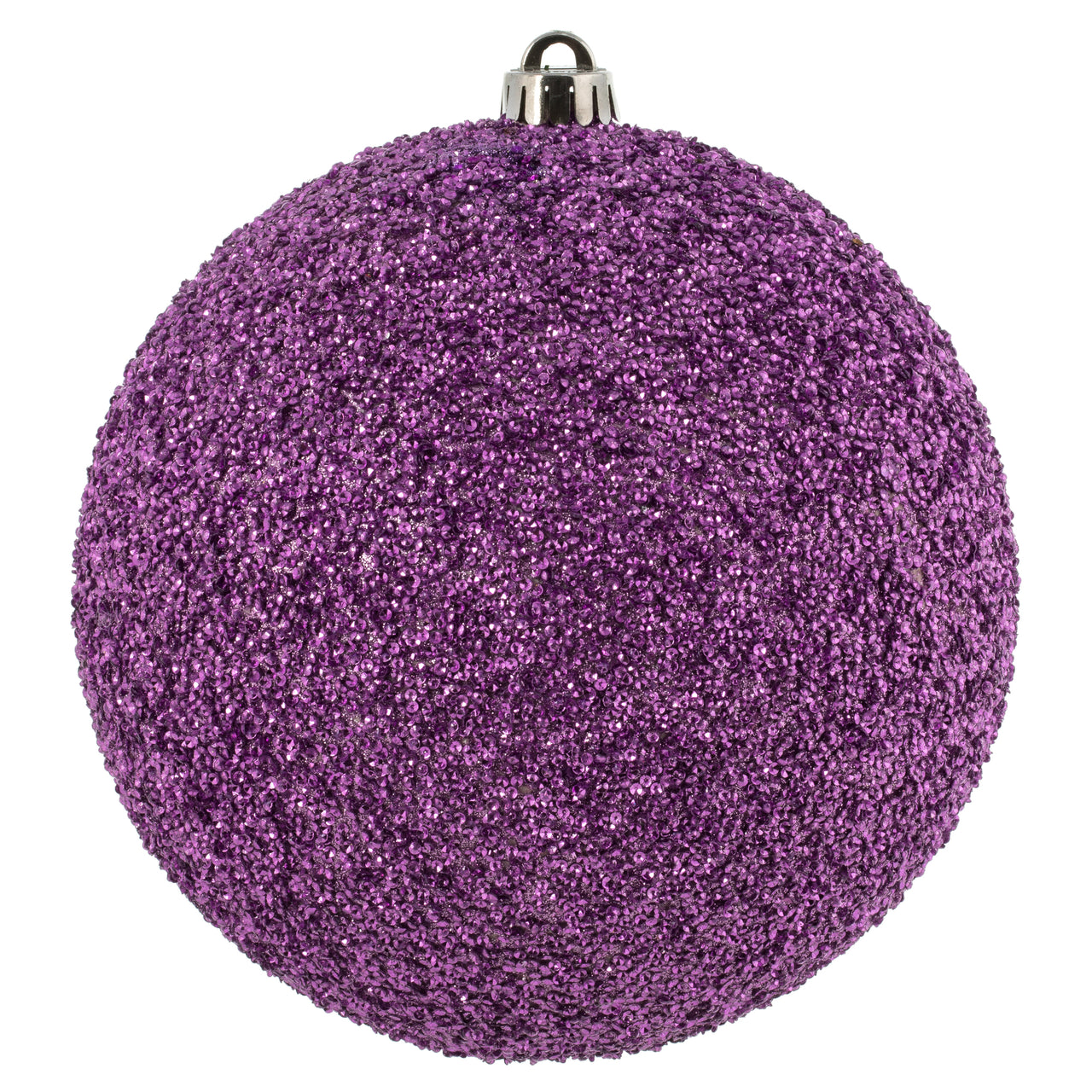 8" Orchid Beaded Ball Drilled