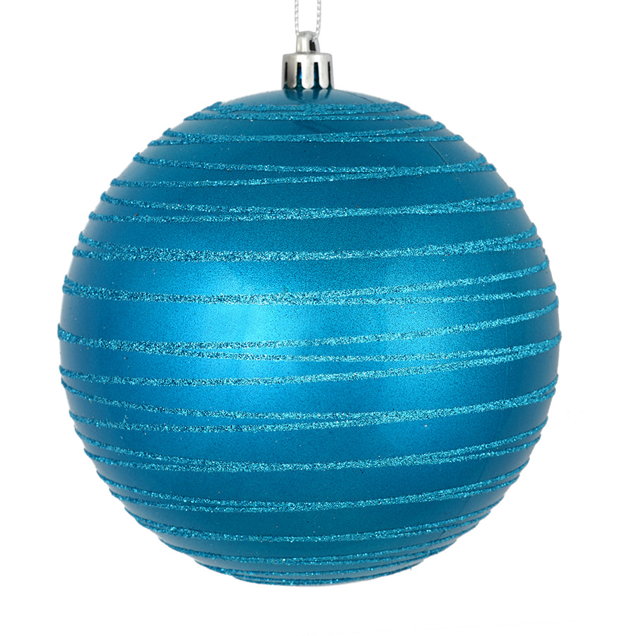4.75" Turquoise Candy Glitter Ball