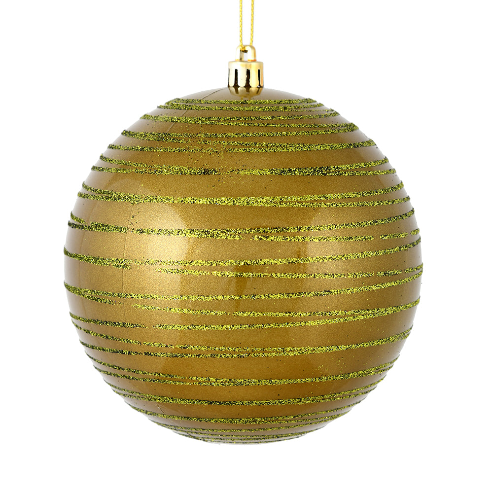 4" Olive Candy Glitter Ball