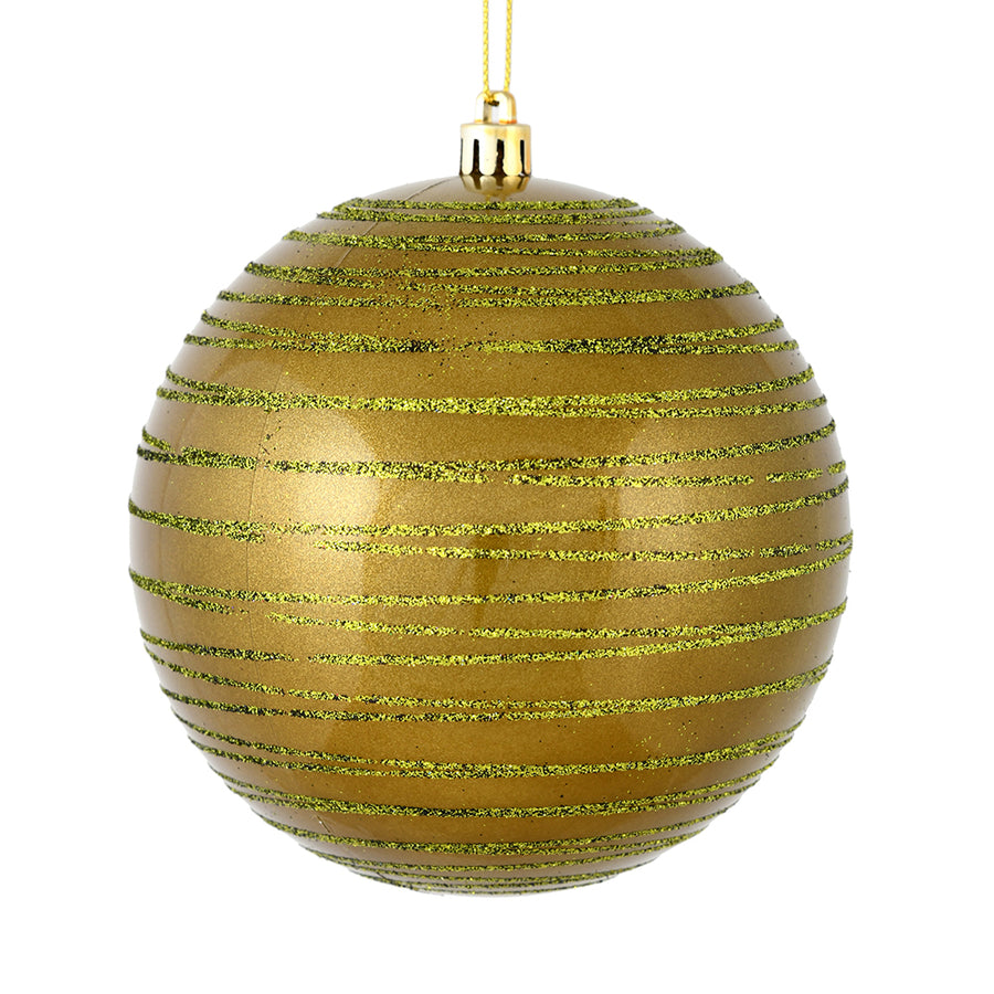 4" Olive Candy Glitter Ball