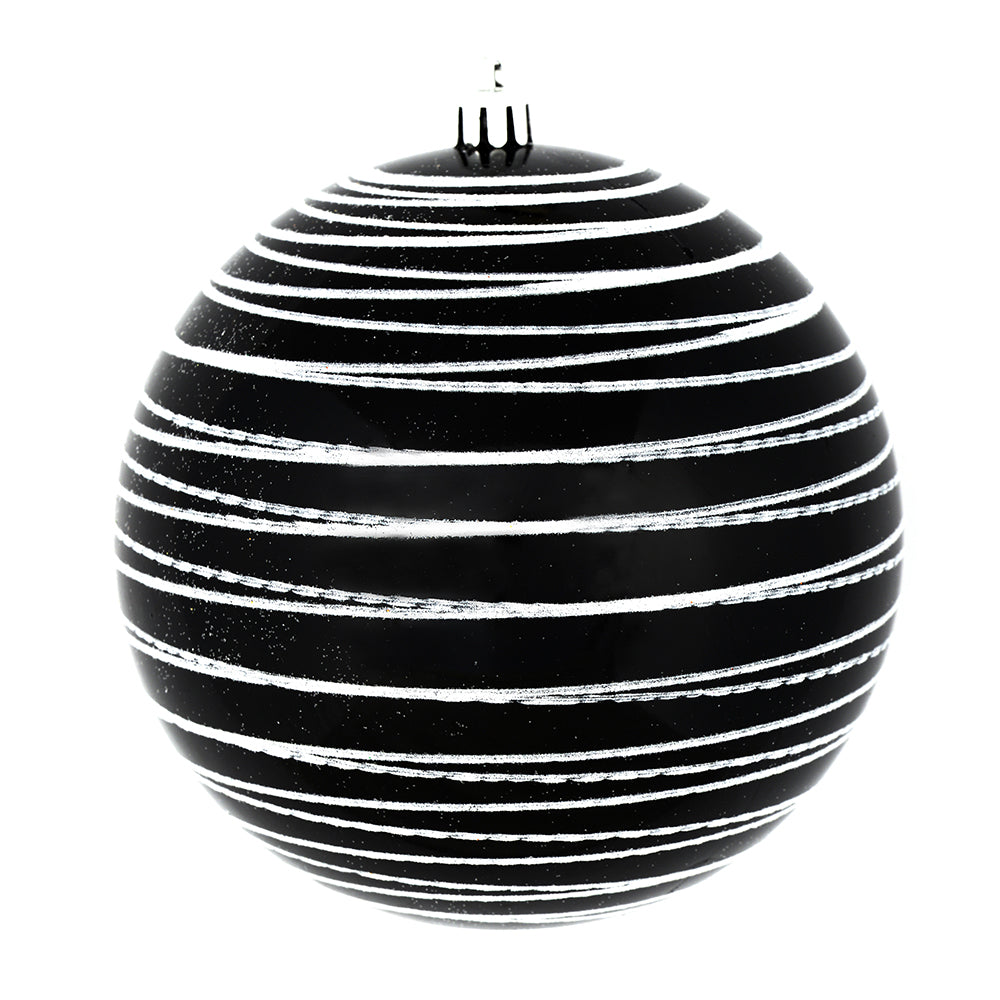 4" Black Candy Glitter Ball
