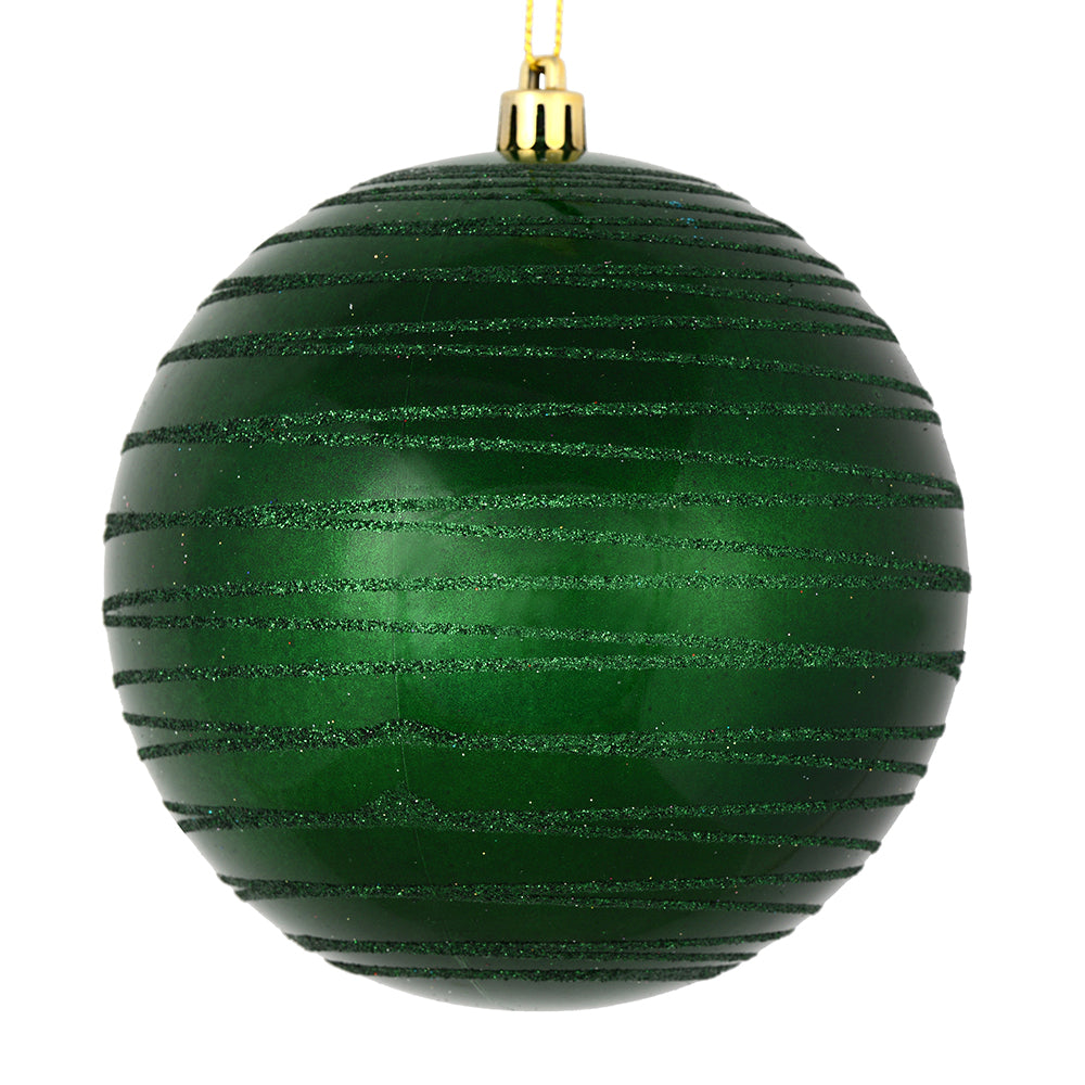 4.75" Emerald Candy Glitter Ball