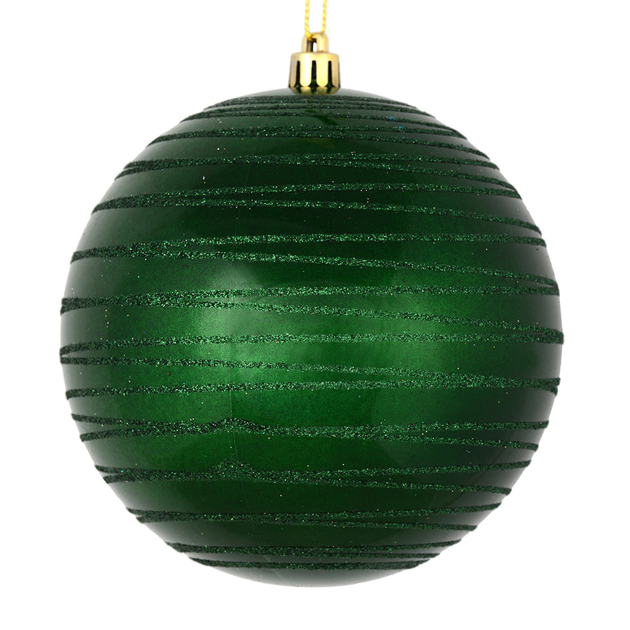 4.75" Emerald Candy Glitter Ball