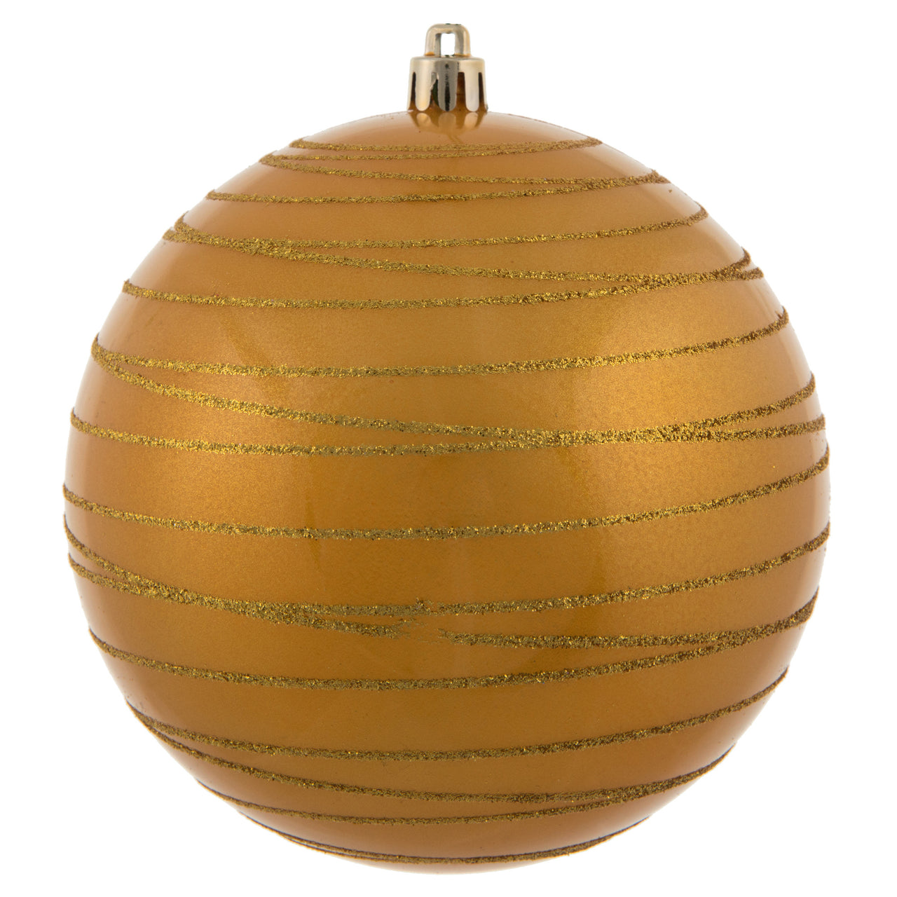 4.75" Honey Gold Candy Glitter Ball