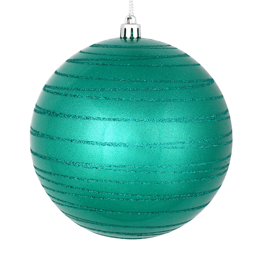 4.75" Teal Candy Glitter Ball