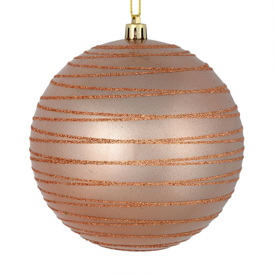 4.75" Rose Gold Candy Glitter Ball