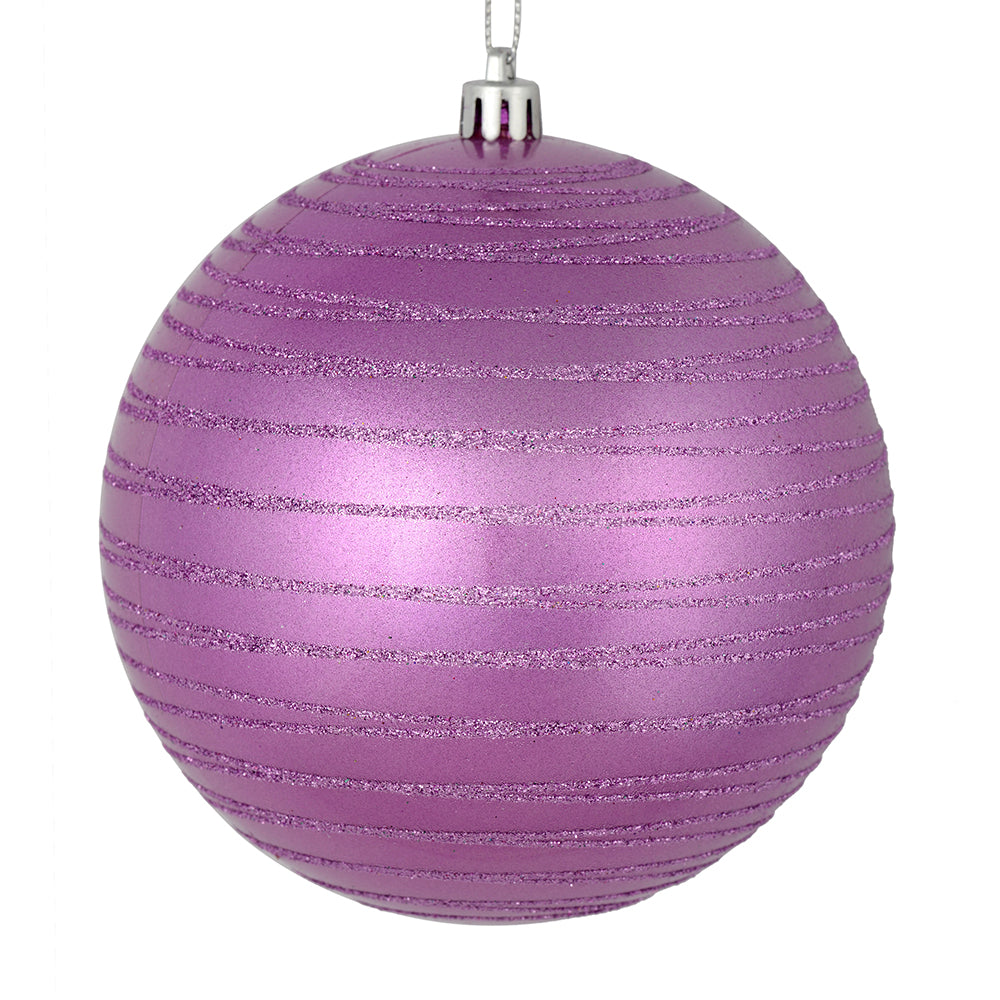 4.75" Orchid Candy Glitter Ball