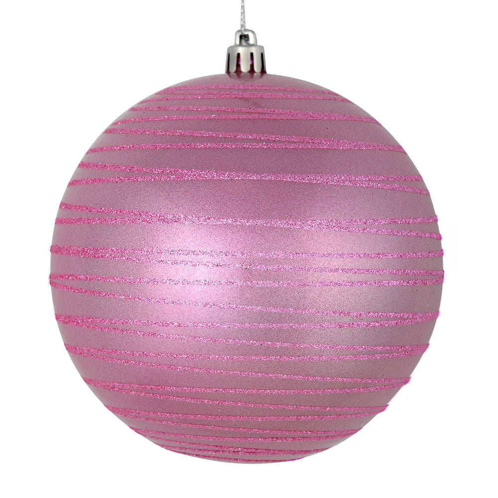6" Pink Candy Glitter Ball