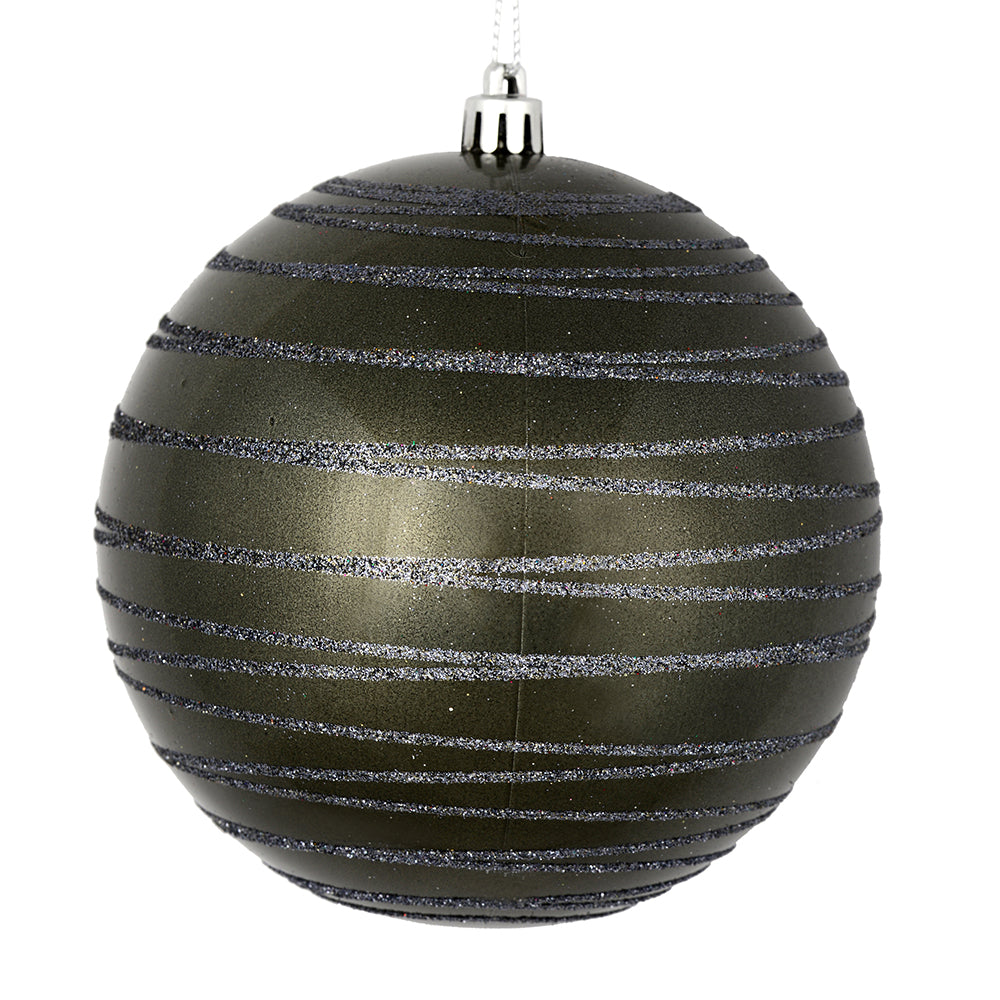 4.75" Pewter Candy Glitter Ball